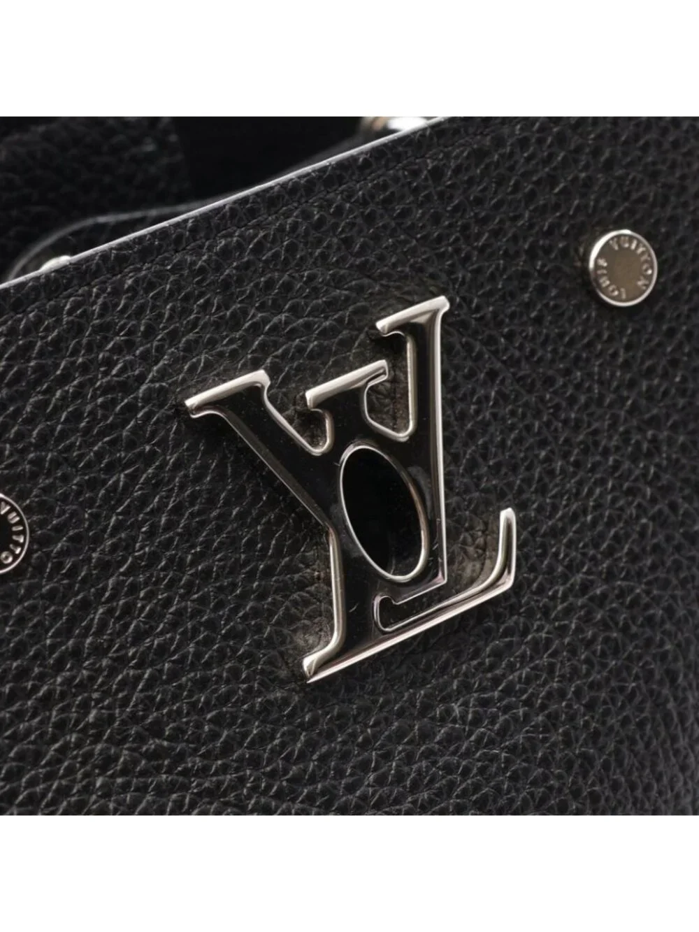 Louis Vuitton Shoulder Bag Nano Lockme Bucket Noir Leather